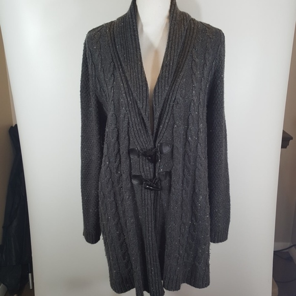 Laura Scott Beautiful long gray sweater NWOT - Picture 1 of 3